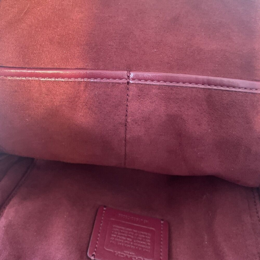 Coach New Year Barrow Backpack Red Coated Canvas Horse Carriage Varsity Stripe - Picture 13 of 14